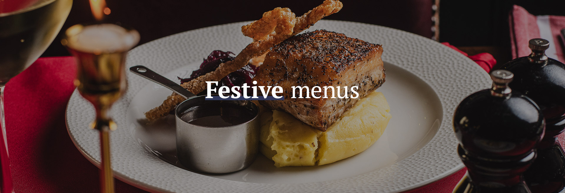 Christmas menu at The Castle Farringdon