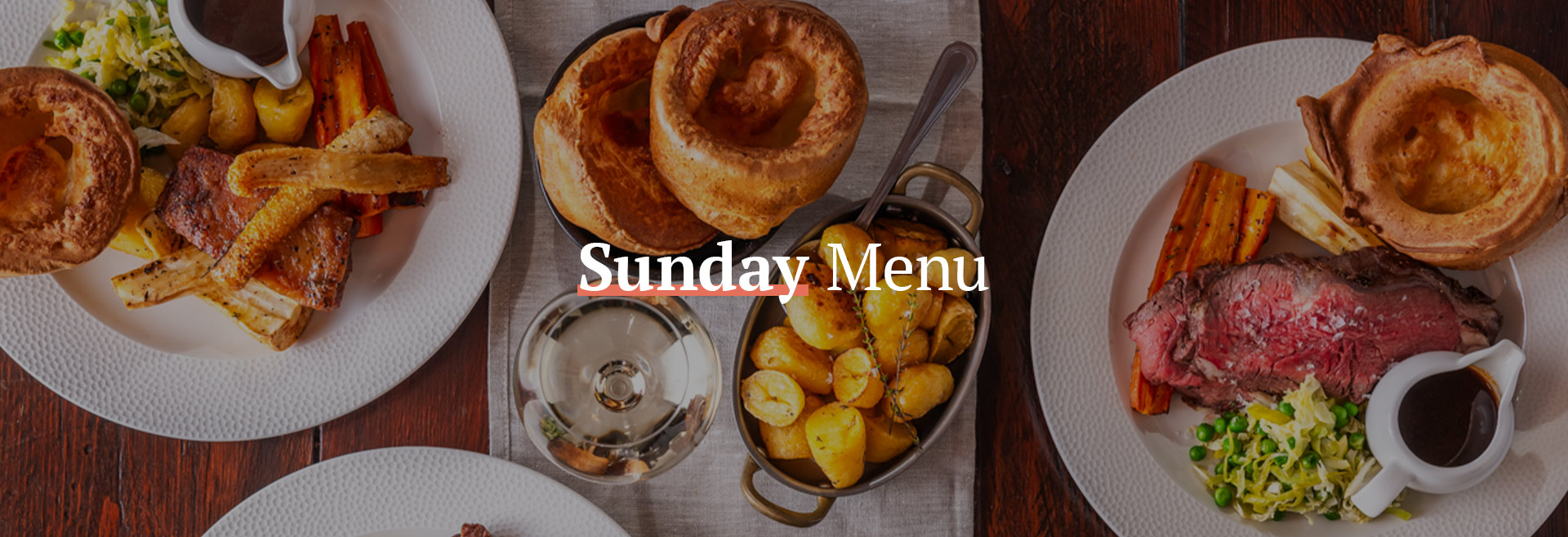 Sunday Menu at The Castle Farringdon